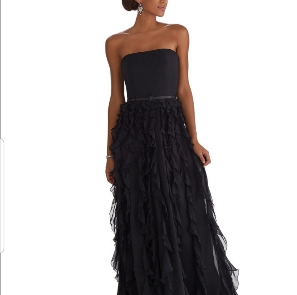 White House Black Market Waterfall Gown